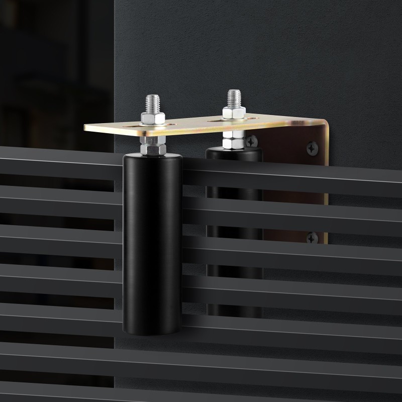 Liukuportin ohjainrullasarja terästeline L-muotoinen nailonrullat säädettävä rullaväli ulkokäyttöön