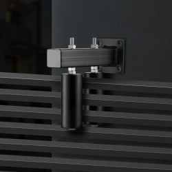 Liukuportin ohjainpakkaus teräskannatin T-muotoinen kaksoisnylonrullat 60 mm säädettävä väli 5–130 mm