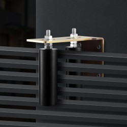 Liukuportin rullasarja kaksinkertaisilla nylonrullilla L-muotoisella teräskannattimella säädettävällä rullavälillä