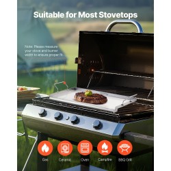 Tasolevy ruostumattomasta teräksestä 585x365 mm kaasugrilliin sivukahvoilla teppanyakille