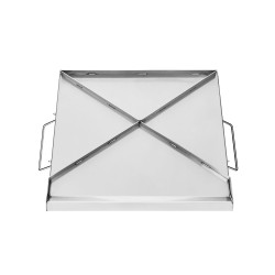 Ruostumaton teräs tasoparila 18x16 tuumaa kaasugrilliin kahvoilla