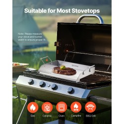 Ruostumaton teräs tasoparila 18x16 tuumaa kaasugrilliin kahvoilla