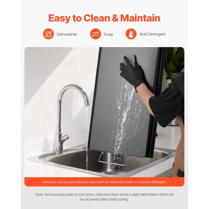 Grillitaso hiiliteräksinen suorakulmainen 32x14 tuumaa kaasugrillille kantokahvoilla