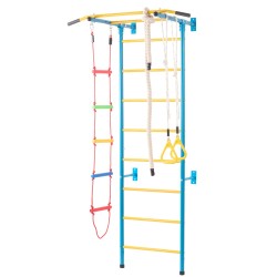 Sisäseinäkiipeilyteline 5-osainen hiiliteräs ruotsalainen tikas leuanvetotanko köysitikkaat voimistelurenkaat 99,8 kg kantavuus