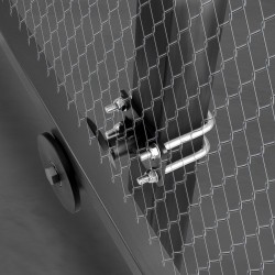 Liukuporttisarja teräskiinnikkeillä Q235B ja 150 mm nailonpyörillä 4 kpl vapaasti kannateltaville porteille