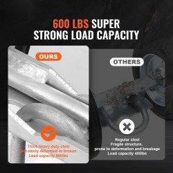 Liukuportin rullasarja 146 mm kumipyörät teräskannatin 600 paunaa sopii 32–50 mm runkoihin