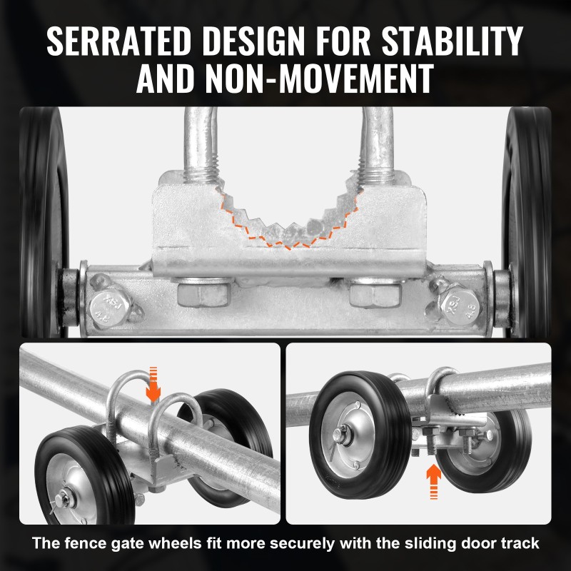 Liukuportin rullasarja teräsrunko kumipyörät 146 mm säädettävä ruosteenkestävä