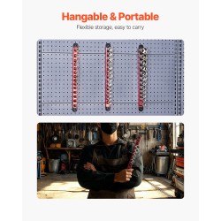 Hylsyjen järjestelykiskosarja 3 kiskoa anodisoitua alumiinia 1/4 3/8 ja 1/2 tuuman