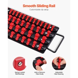 Hylsyjen järjestelyalusta teräs ABS-muovi 2 kpl 160 hylsylle 1/4 3/8 1/2