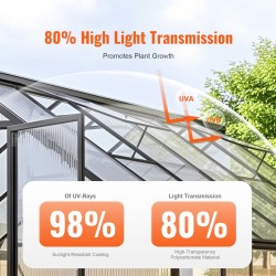 Polykarbonaattilevyt 1210x605x6 mm 15 kpl läpinäkyvät UV-suojatut iskunkestävät kasvihuonekatoksi