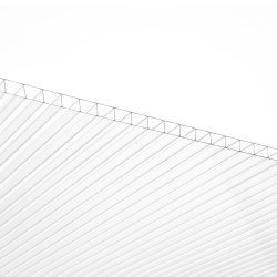 Polykarbonaattiset kasvihuonelevyt 6 kpl 1210x605x4 mm läpinäkyvät UV suojatut