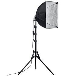 Softbox valosetti valokuvaukseen 40x40 cm Oxford kangas 45W LED lamppu säädettävä 3000 6500K 2 kpl