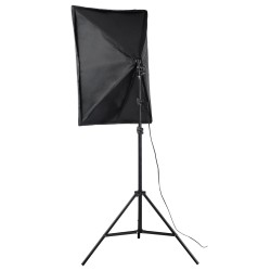 Softbox-valosetti 50 x 70 cm 2 E27-LED-lamppua 45W 3000–6500K valokuvaukseen ja videokuvaukseen