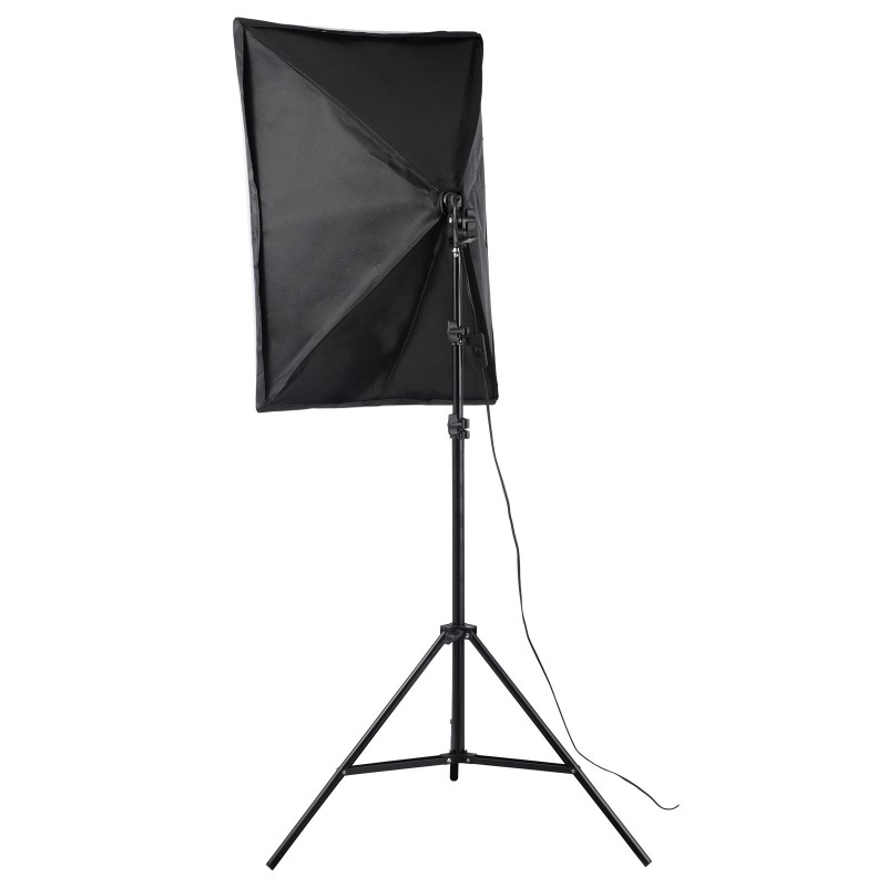 Softbox-valosetti 50 x 70 cm 2 E27-LED-lamppua 45W 3000–6500K valokuvaukseen ja videokuvaukseen
