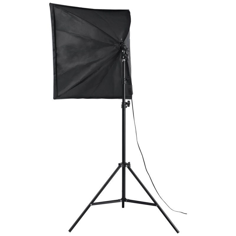 Softbox-valaistussetti Oxford-kangas 600×600 mm 2 kpl 30W 5500K säädettävä jalusta