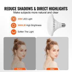 Valolaatikkosetti 50x70 cm 2 kpl 30W LED 5500K korkeussäädettävät jalustat