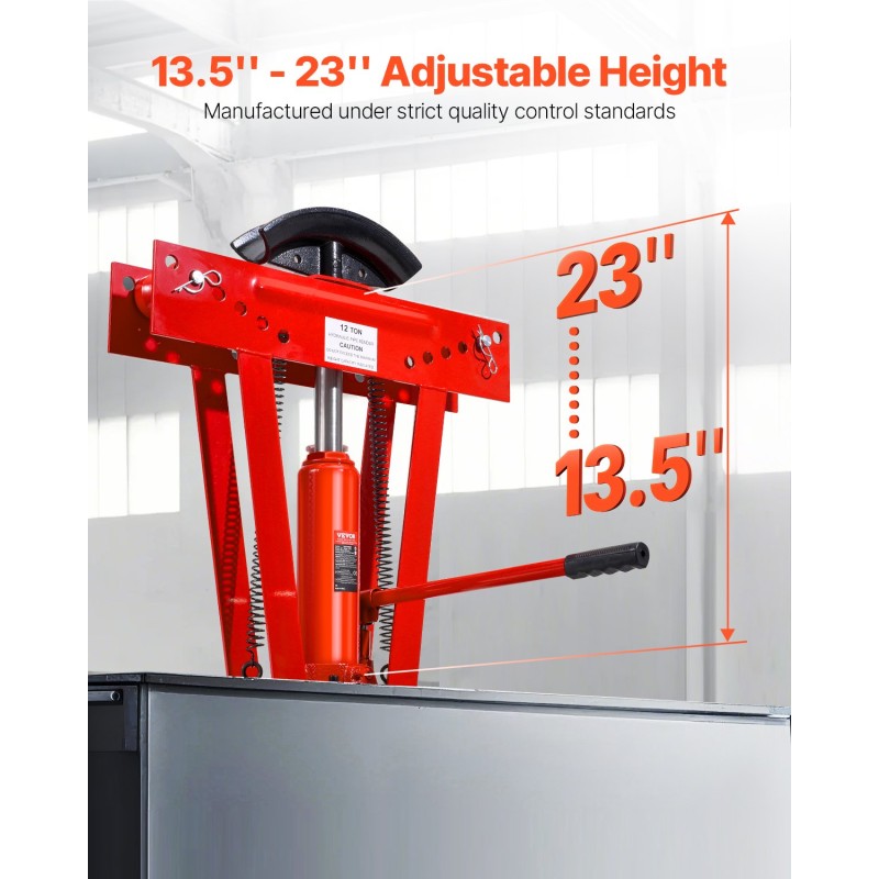 Hydraulinen käsikäyttöinen putkentaivutin 12 tonnia 6 muottia 13–51 millimetriä
