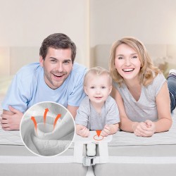 Sänkysilta kahden erillisen patjan yhdistämiseen kiinnitysremmillä polyesteripuuvilla 25D-vaahtomuovi valkoinen