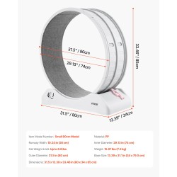 Kissan juoksupyörä PP-muovinen 80 cm hiljaiset rullat irrotettava sisämatto sopii sisäkäyttöön
