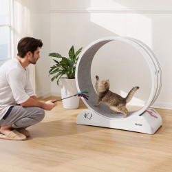 Kissan juoksupyörä PP-muovinen 80 cm hiljaiset rullat irrotettava sisämatto sopii sisäkäyttöön