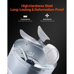 Ullakkopuhallin 15 tuumaa galvanoitu päätyseinään asennettava säädettävällä termostaatilla