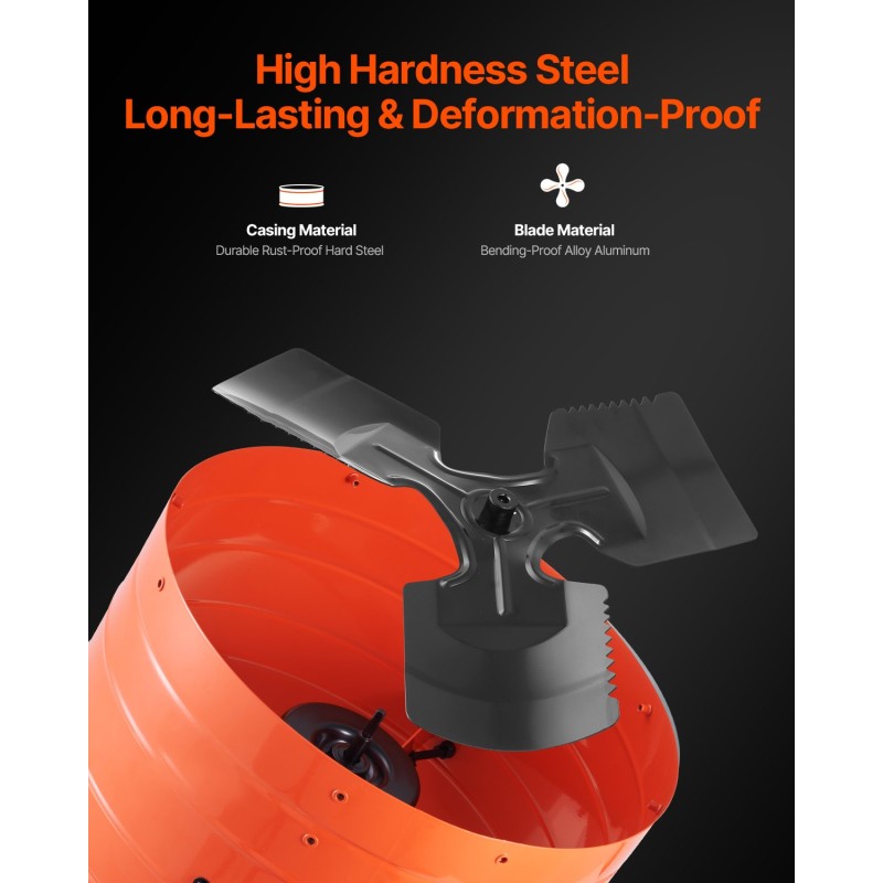 Harjakattoon asennettava poistoilmapuhallin kuusitoista tuuman ullakolle säädettävällä termostaatilla