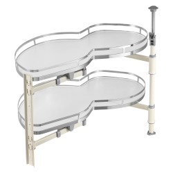 Kääntyvä kaksitasoinen kulmakaapin ulosvedettävä säilytyskori korkeussäädettävä hydraulinen vaimennus hiiliteräsrakenne