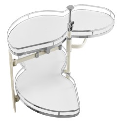 Kääntyvä kaksitasoinen kulmakaapin ulosvedettävä säilytyskori korkeussäädettävä hydraulinen vaimennus hiiliteräsrakenne