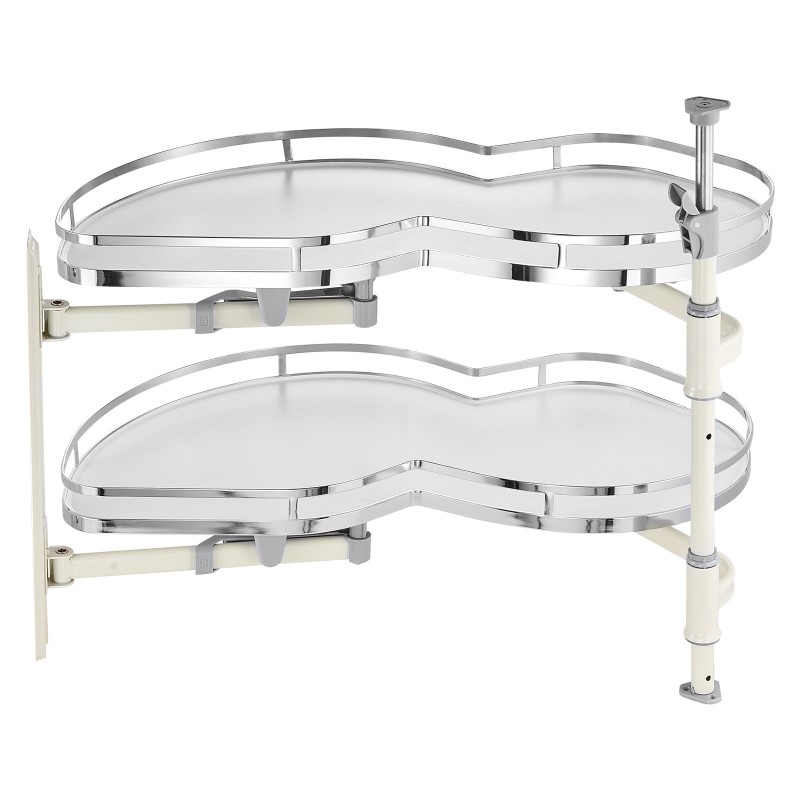 Kääntyvä kaksitasoinen kulmakaapin ulosvedettävä säilytyskori korkeussäädettävä hydraulinen vaimennus hiiliteräsrakenne