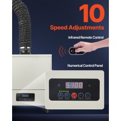 Juotoskäryjen poistoimuri harjaton 280W moottori ilmamäärä 459 m³/h 4-vaiheinen suodatus 10-nopeustasoa liikuteltava