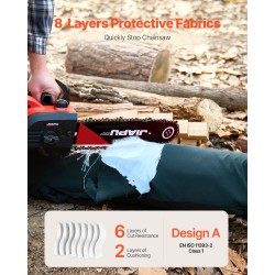 Ketjusahasuojahousut luokka A 8 kerrosta 420D nailon musta keskikoko