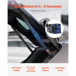 Sähköinen takaluukun tukijousipari 2 kpl VW Sharan 2010–2023 590 N