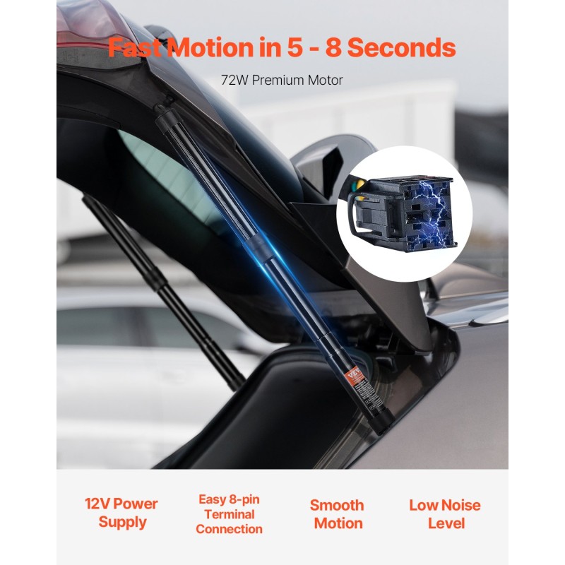 Sähköinen takaluukun tukijousipari 2 kpl VW Sharan 2010–2023 590 N