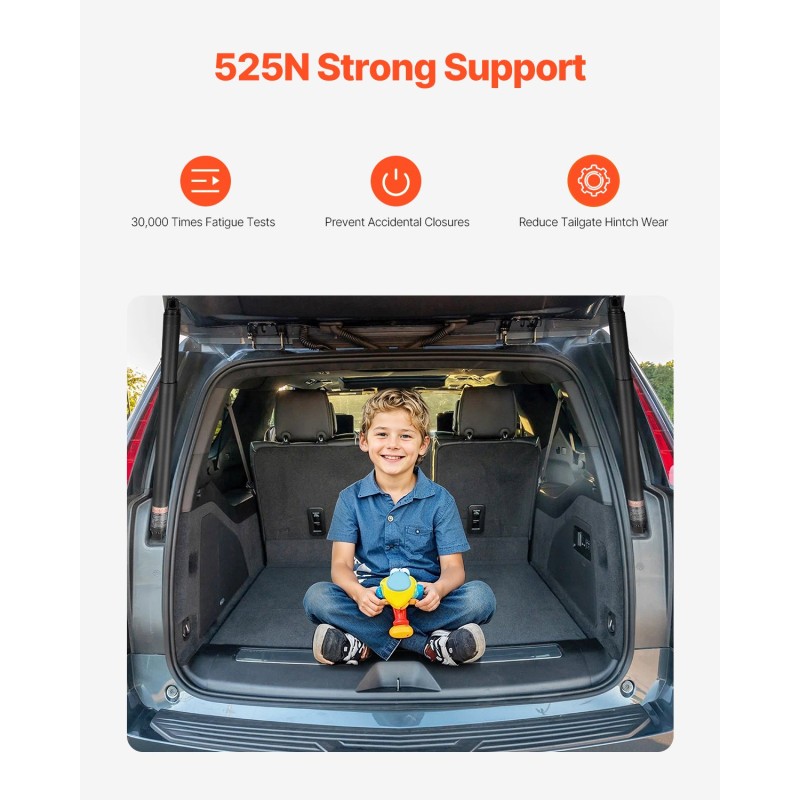 Sähköinen takaluukun tukijousipari 525N sopii Escalade Suburban Tahoe Yukon 2015–2020