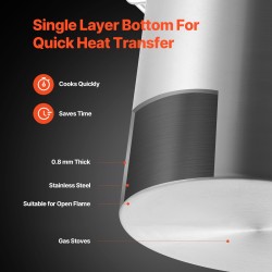 Keittokattila ruostumattomasta teräksestä 94,6 litran 0,8 mm yksikerroksinen pohja siiviläkori kansi kahvat