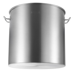 Keittokattila ruostumattomasta teräksestä 94,6 litran 0,8 mm yksikerroksinen pohja siiviläkori kansi kahvat