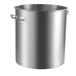 Keittopata ruostumatonta terästä 54 l siiviläkori kannella kahvoilla yksikerrospohja 0,8 mm