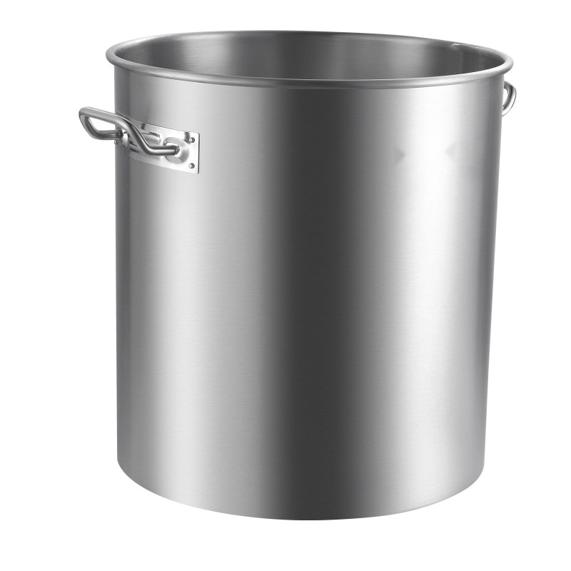 Keittopata ruostumatonta terästä 54 l siiviläkori kannella kahvoilla yksikerrospohja 0,8 mm