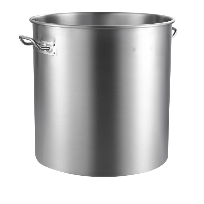 Keittokattila ruostumatonta terästä 79,5 litran siiviläkorilla yksikerrospohjalla kannella ammattikeittiöön