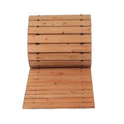 Puinen puutarhapolku painekyllästetystä seetripuusta pituus 288 tuumaa leveys 17 tuumaa rullattava ulkokäyttöön