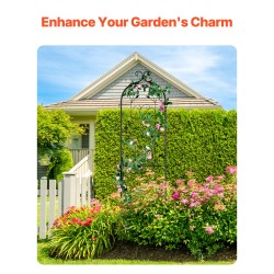 Metallinen köynnöstuki kolmekymmentäkahdeksan senttimetriä leveä satakolmekymmentäkaksi senttimetriä korkea musta kiipeileville