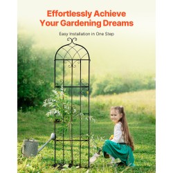 Metallinen köynnöstuki 4 kpl 220 cm korkea 51 cm leveä kiipeileville kasveille