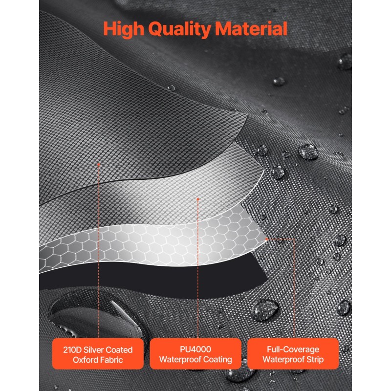 Polkupyöräteltta vedenpitävä Oxford-kangas lasikuitutangot yhdelle tai kahdelle polkupyörälle musta