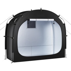 Polkupyöräteltta vedenpitävä Oxford-kangas lasikuitutangot yhdelle tai kahdelle polkupyörälle musta