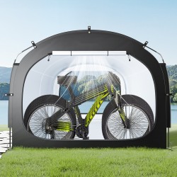 Pyöräteltta oxfordkangas lasikuitukaaret 5+ polkupyörälle PU4000 mm ilmanvaihtoikkunalla