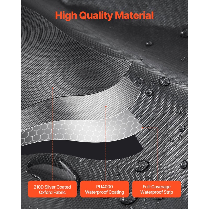 Pyöräsäilytyspaviljonki 4–5 polkupyörälle Oxford-kangas lasikuitutangot vesitiivis PU4000mm tuuletusikkunalla musta