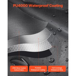 Pyöräteltta Oxford-kangas lasikuitutolpat PU4000mm 4–5 polkupyörää kaksipuolinen oviaukko