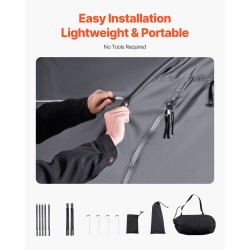 Pyöräteltta Oxford-kangas lasikuitutolpat PU4000mm 4–5 polkupyörää kaksipuolinen oviaukko