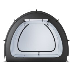 Pyöräsäilytysteltta 5 polkupyörälle musta Oxford kangas vedenpitävä lasikuitutolpat