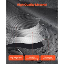 Pyöräsäilytysteltta 5+ polkupyörälle musta Oxford kangas vedenpitävä lasikuitutolpat